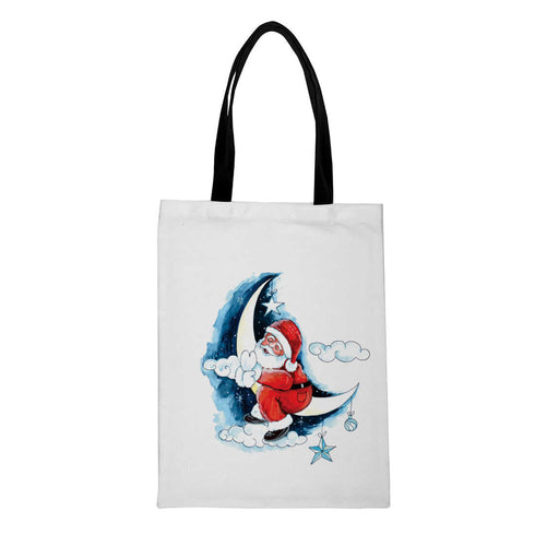 Moon - Christmas Theme Printed Tote Bag - Uncommongifts.in